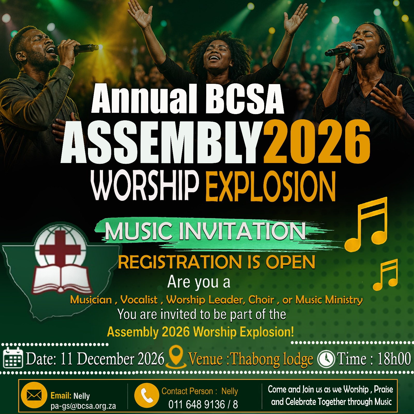 BCSA Assembly 2026 Worship Explosion poster